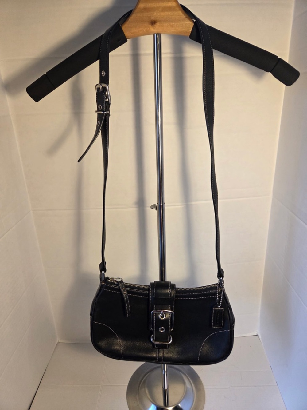 Coach Demi Hampton Buckle Bag Y2K Black D04S-7540